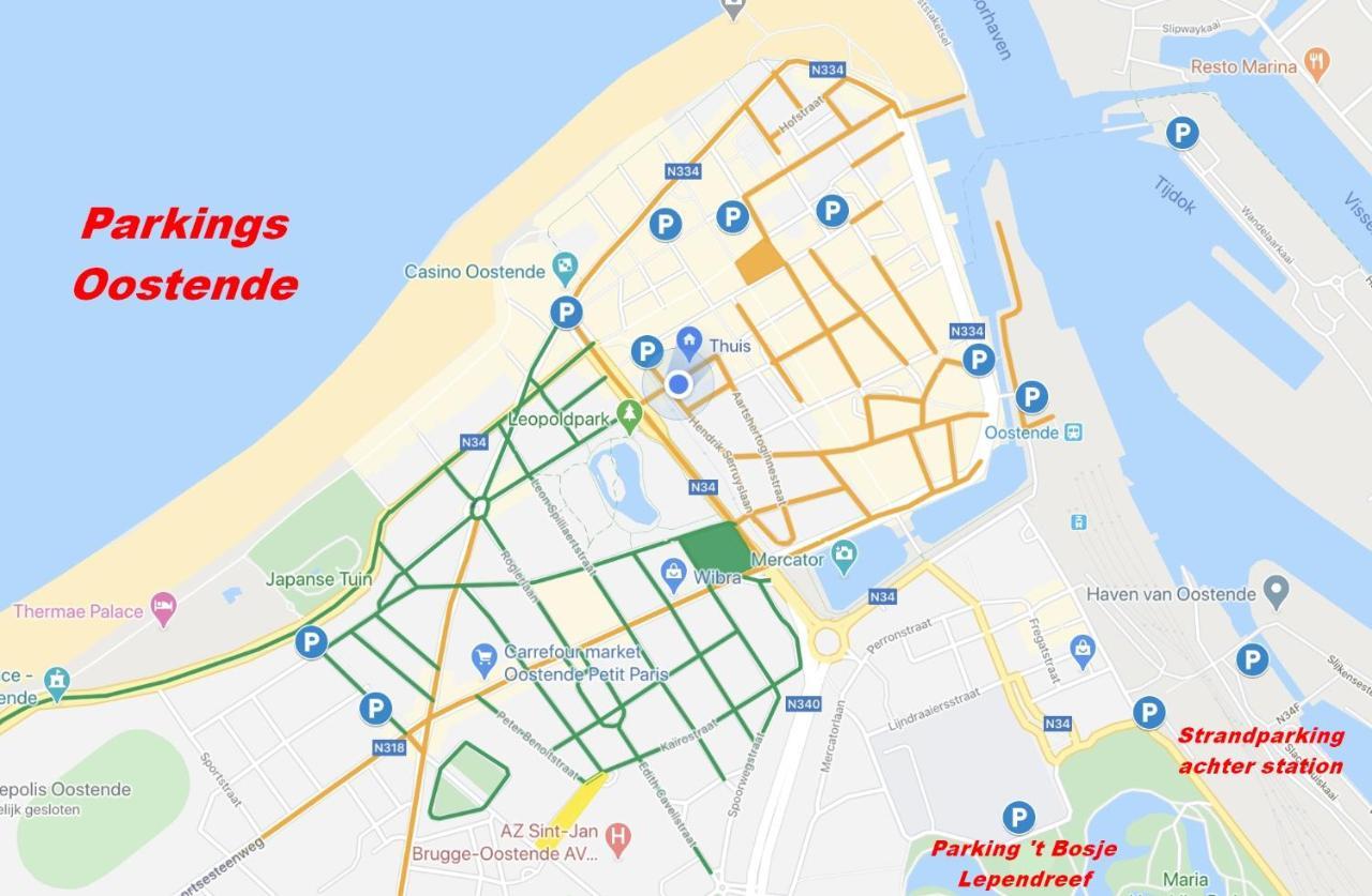 Vakantieappartement Emiel Centrum Oostende Met Garage エクステリア 写真