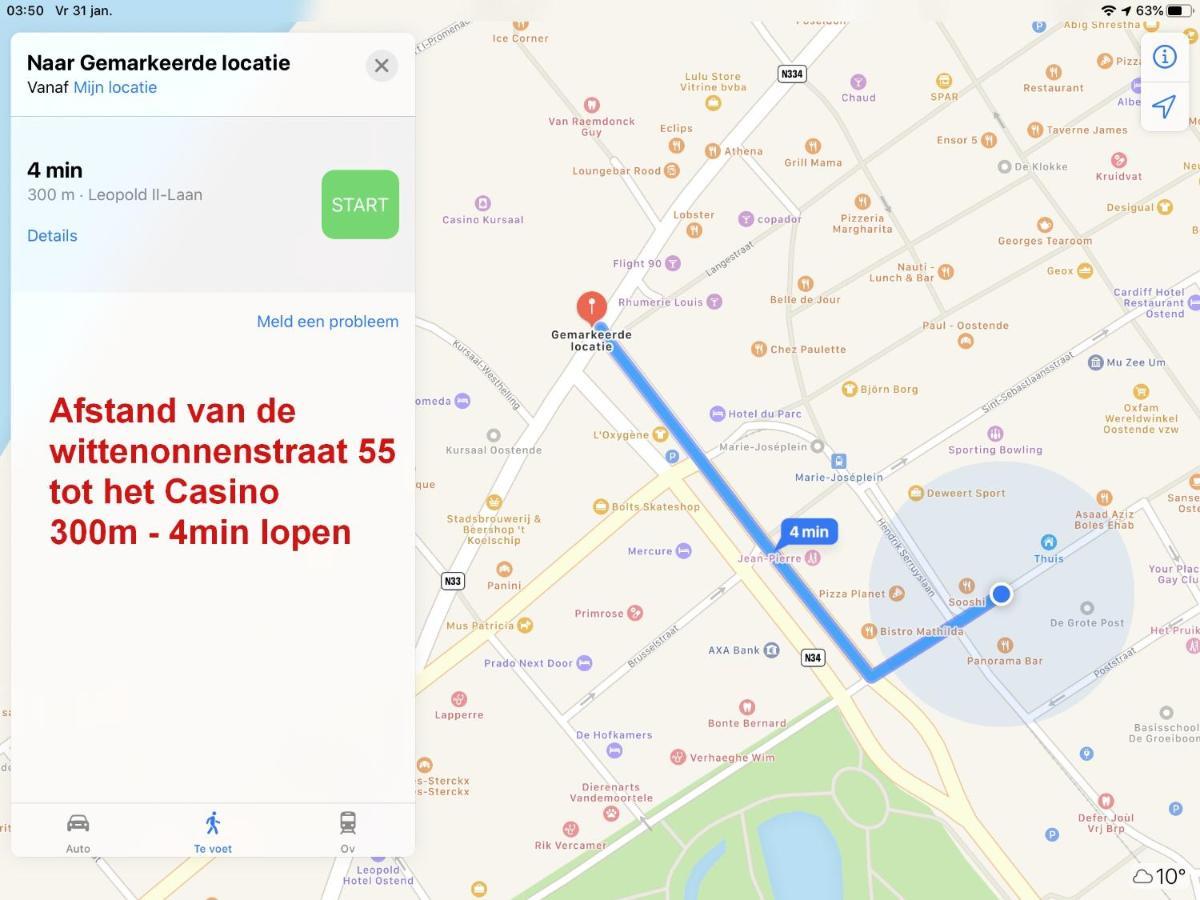 Vakantieappartement Emiel Centrum Oostende Met Garage エクステリア 写真